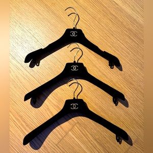3 chanel hangers from the chanel boutique